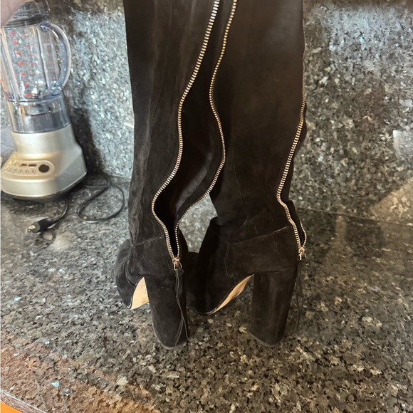 dolce vita Jules tall suede platform Black Knee-High Women's Boots size 8.5 - Picture 3 of 5
